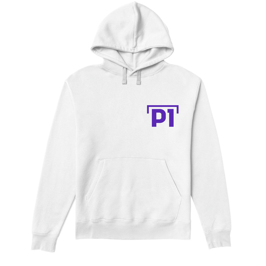 P1 Classic Logo Hoodie - White